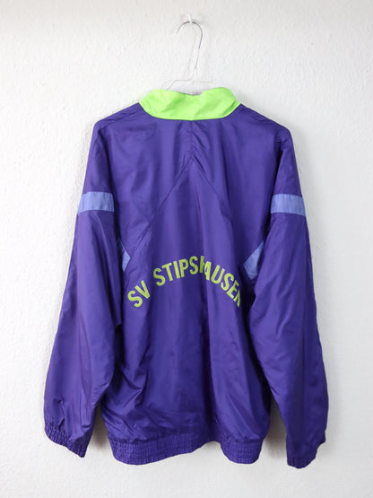 Vintage 80er 90er ADIDAS Trainingsjacke Jacke Stehkragen lila D6 M