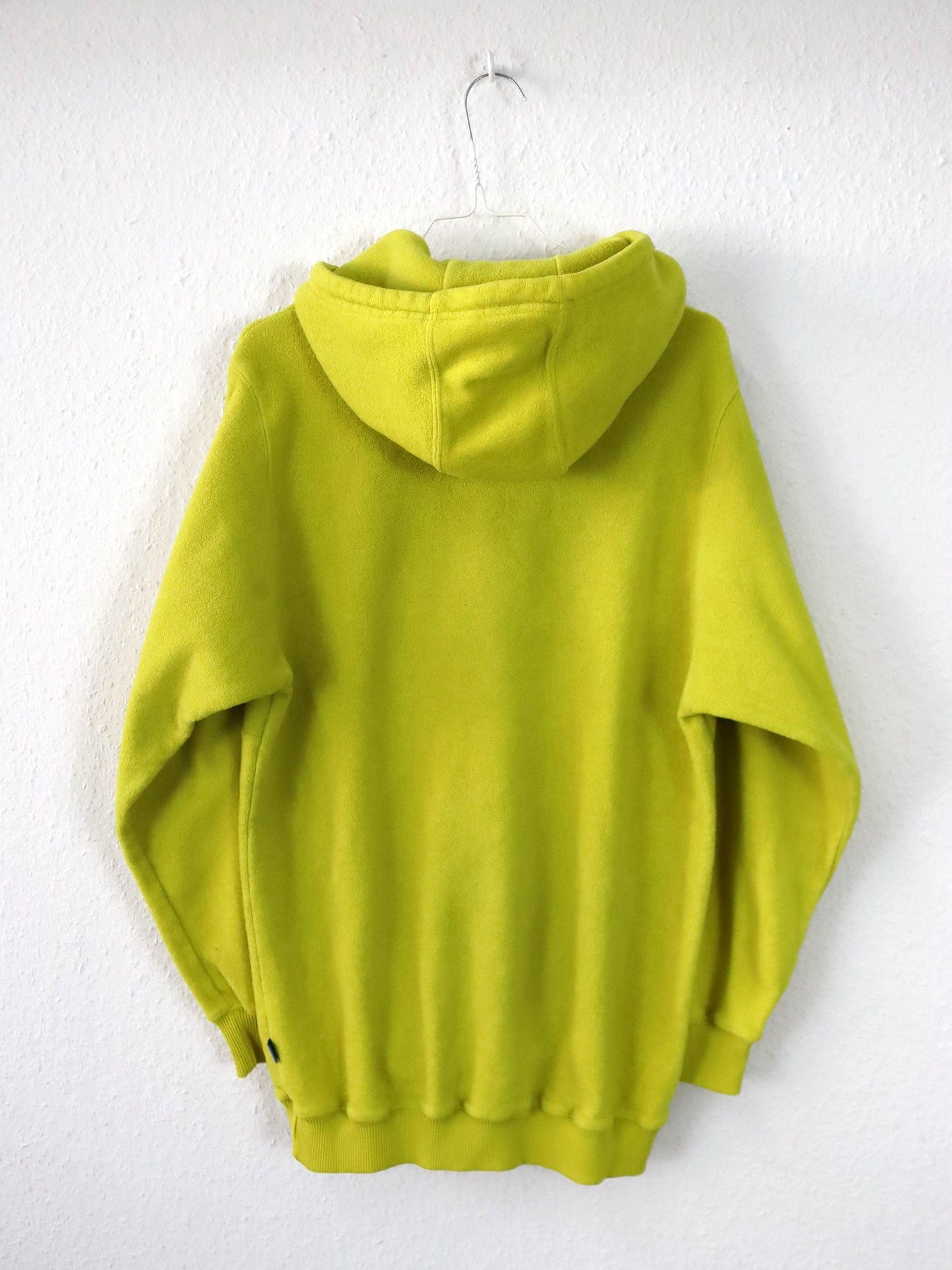 Vintage 80er 90er ADIDAS Fleecepullover Hoodie Fleece gelb Kapuze M