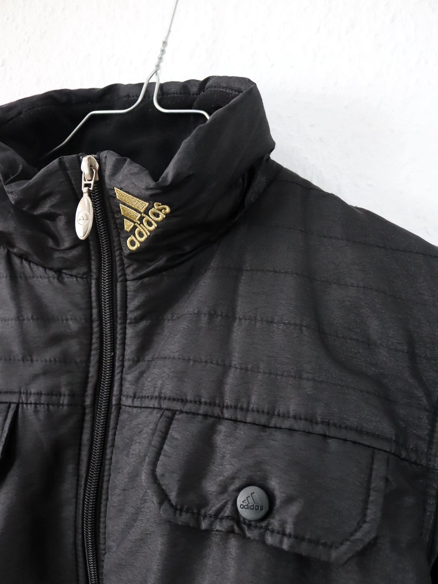 Vintage 00er Y2k ADIDAS Jacke Stehkragen Bomberjacke bauchfrei 2008 S