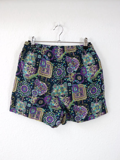 Vintage 80er 90er FILA Shorts Bermudashorts crazy pattern kurze Hose 46 S