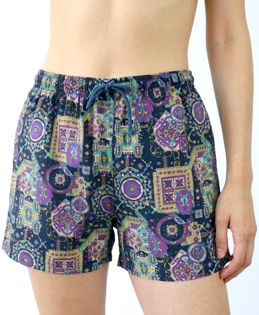 Vintage 80er 90er FILA Shorts Bermudashorts crazy pattern kurze Hose 46 S