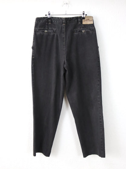 Vintage 80er 90er SPORTMAN Jeans Bundfaltenhose Denim grau 50 L