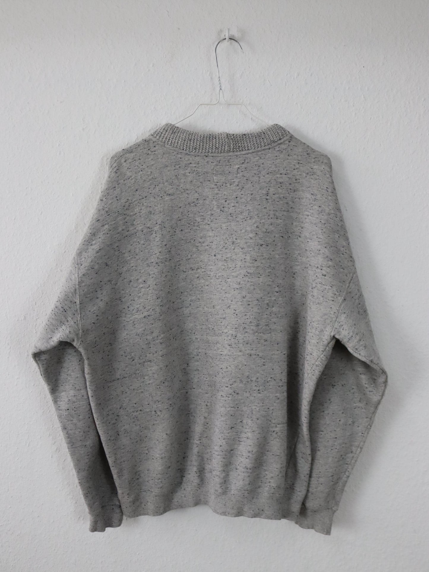 Vintage 80er 90er HIGHLANDS Sweatshirt Pullover graumeliert Lobster Patch L