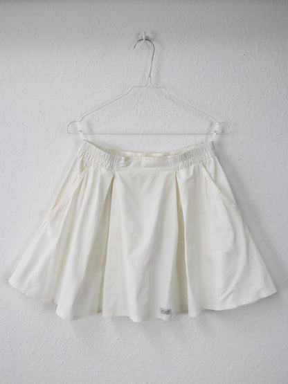 Vintage 80er 90er ETIREL Tennisrock Rock Minirock weiß 40