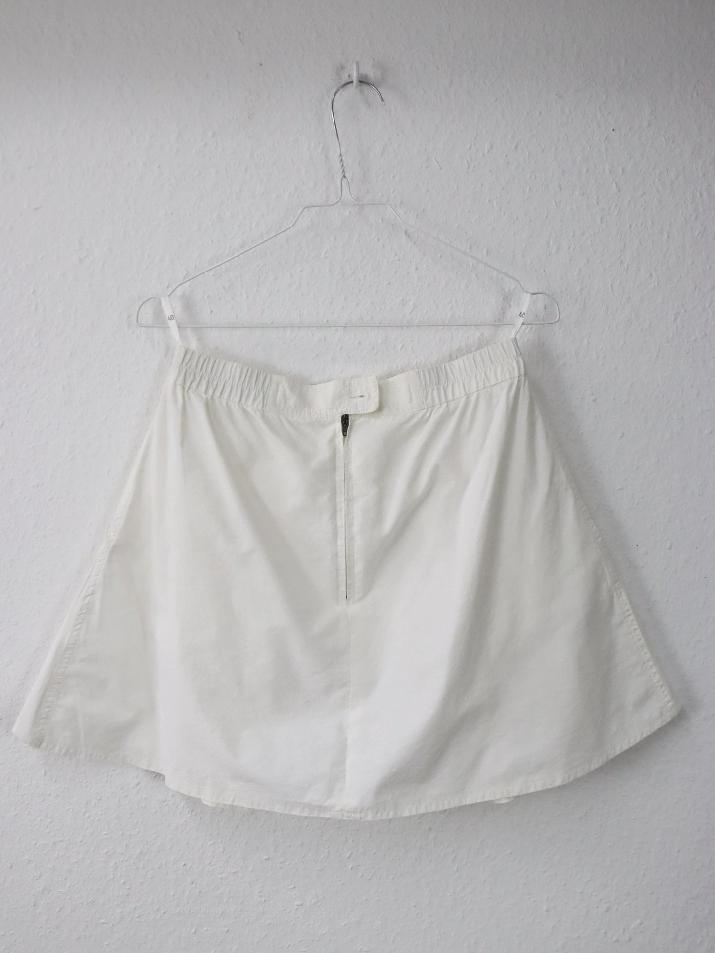 Vintage 80er 90er ETIREL Tennisrock Rock Minirock weiß 40