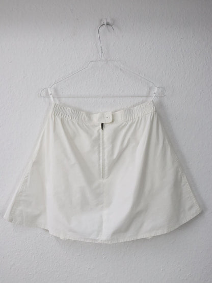 Vintage 80er 90er ETIREL Tennisrock Rock Minirock weiß 40