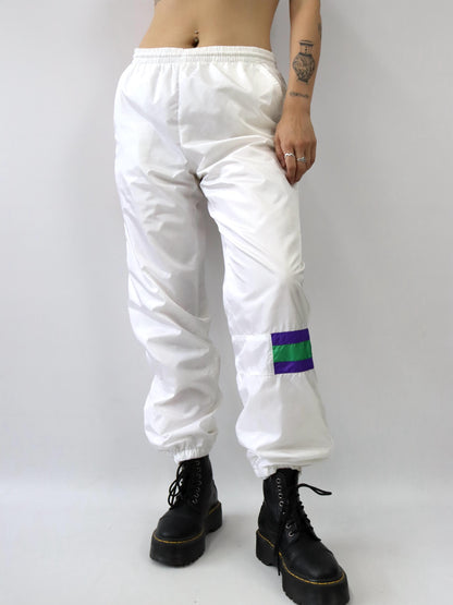 Vintage 80er 90er FILA Jogginghose Trainingshose weiß glanz 52 L