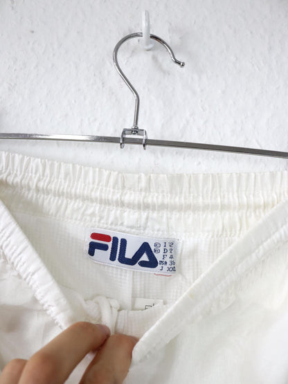 Vintage 80er 90er FILA Jogginghose Trainingshose weiß glanz 52 L