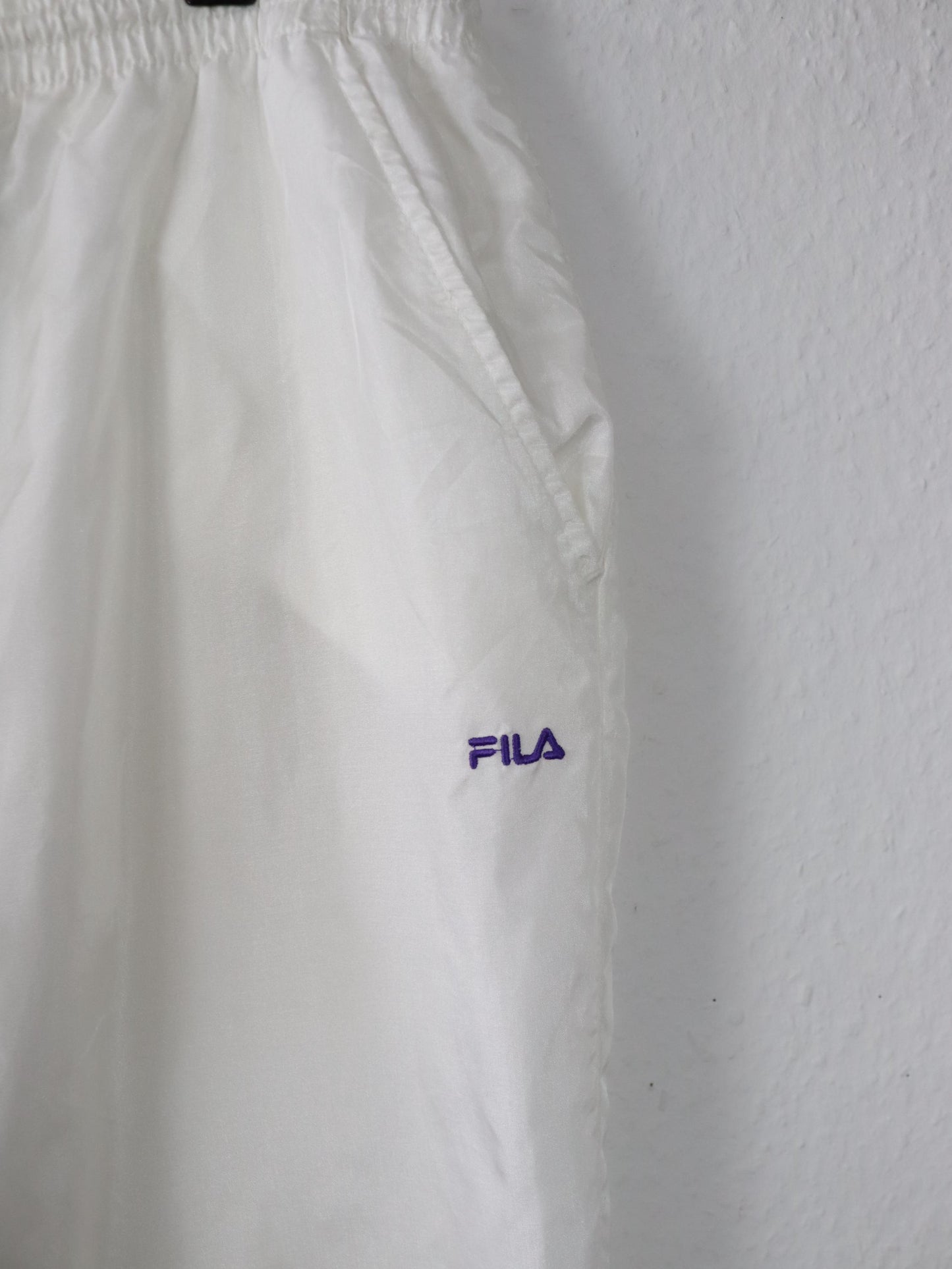 Vintage 80er 90er FILA Jogginghose Trainingshose weiß glanz 52 L