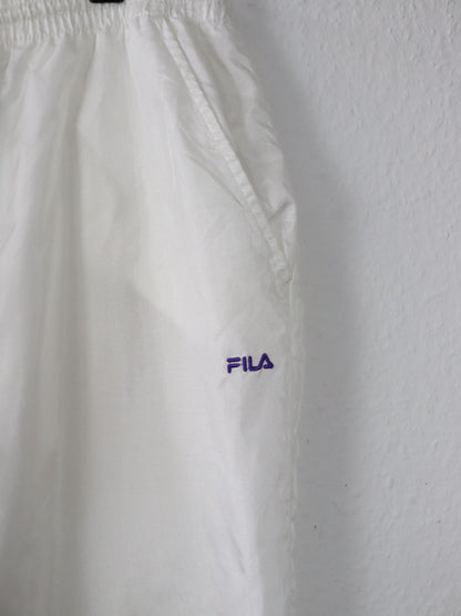 Vintage 80er 90er FILA Jogginghose Trainingshose weiß glanz 52 L
