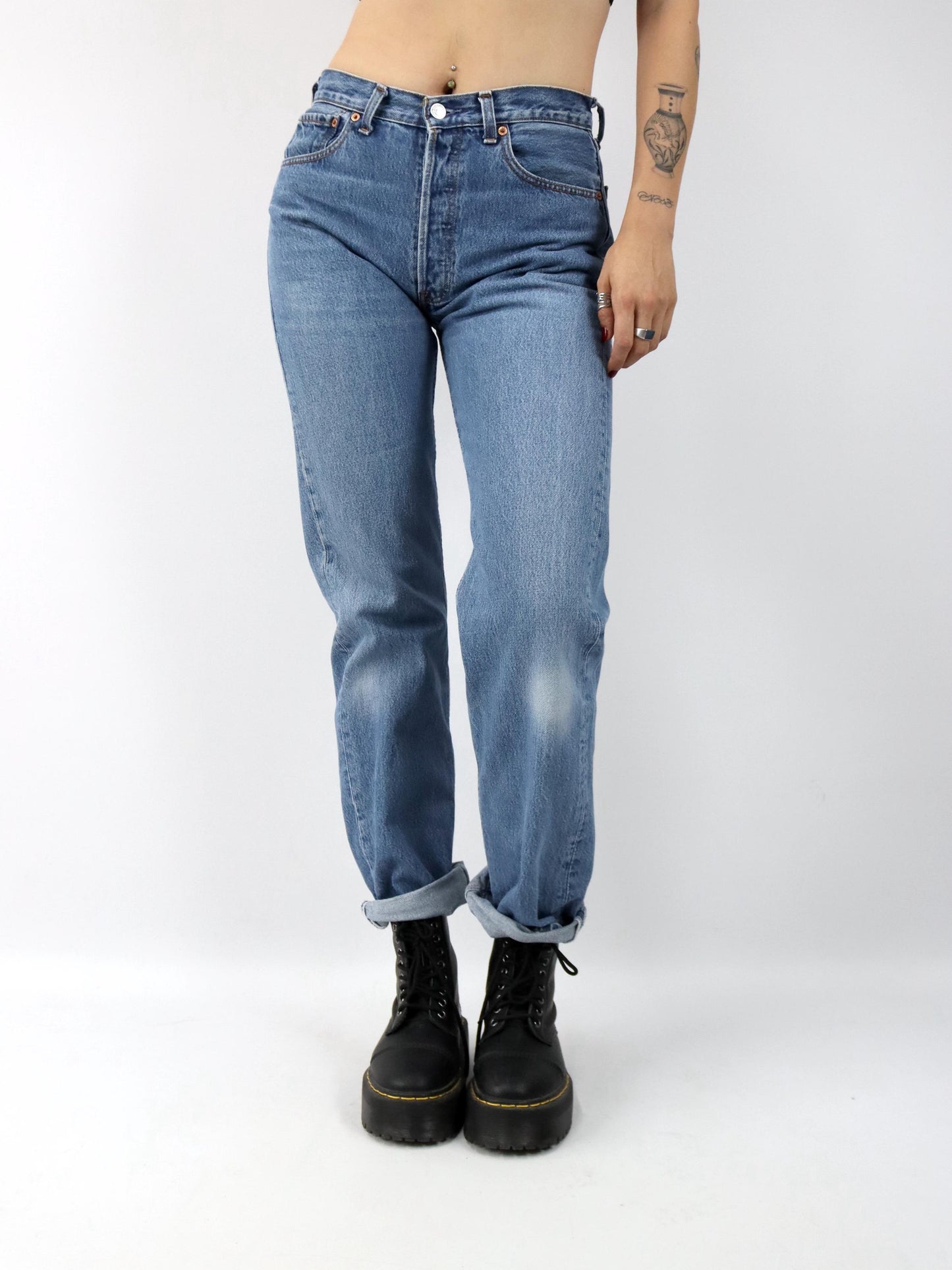 Vintage 90er 00er LEVIS 501 Jeans hose gerades blau W32 L34