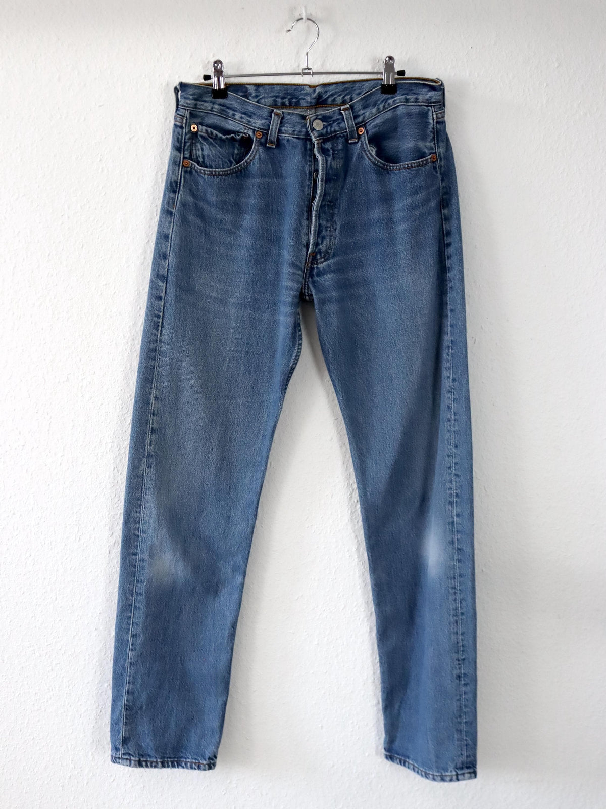 Vintage 90er 00er LEVIS 501 Jeans hose gerades blau W32 L34