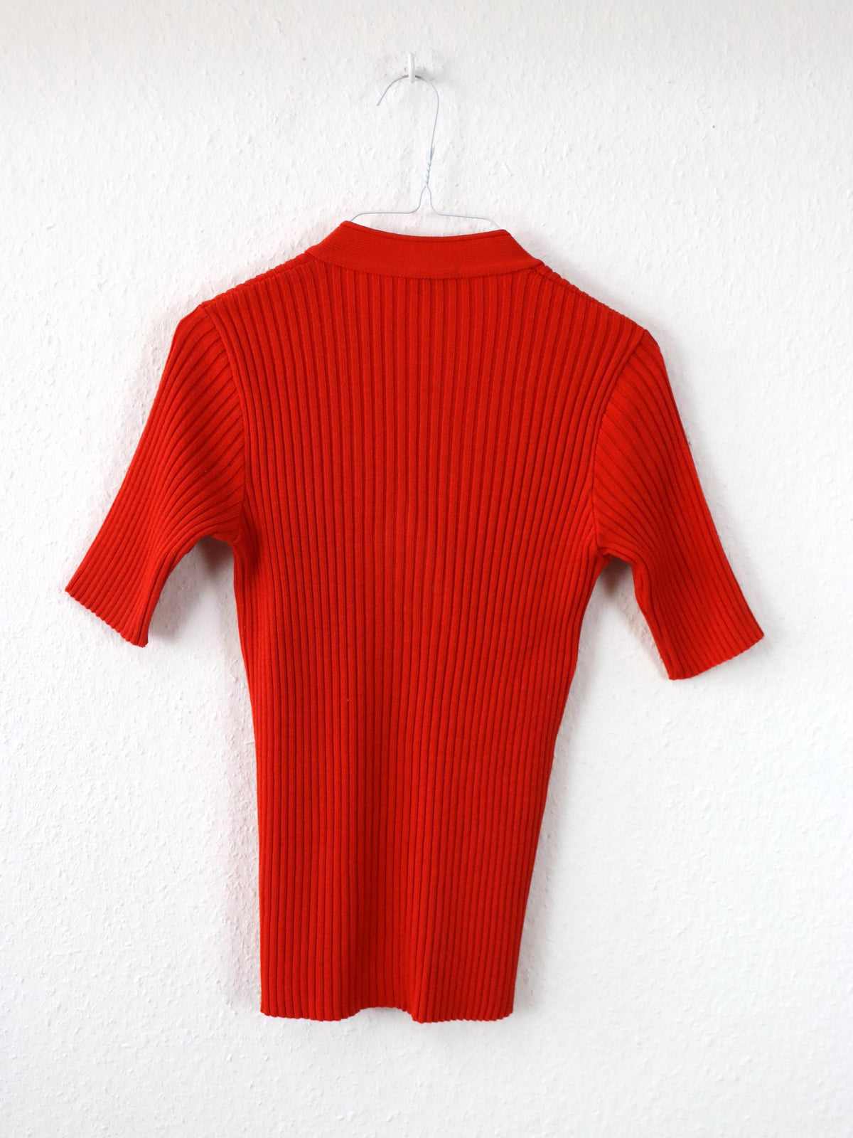 Vintage 80er 90er BRUESTLE Cardigan Strickjacke kurzarm Knopfleiste rot M