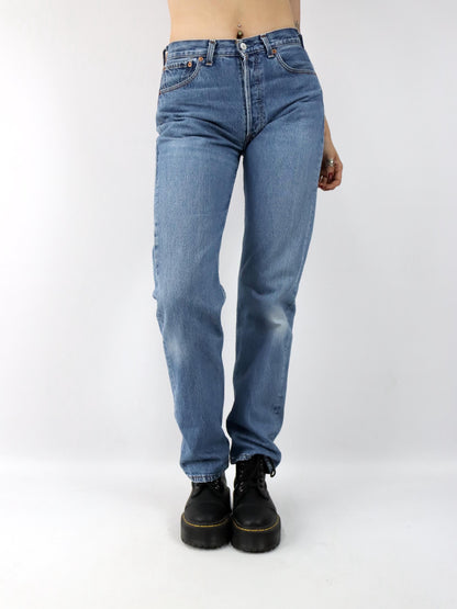 Vintage 90er 00er LEVIS 501 Jeans hose gerades blau W32 L34