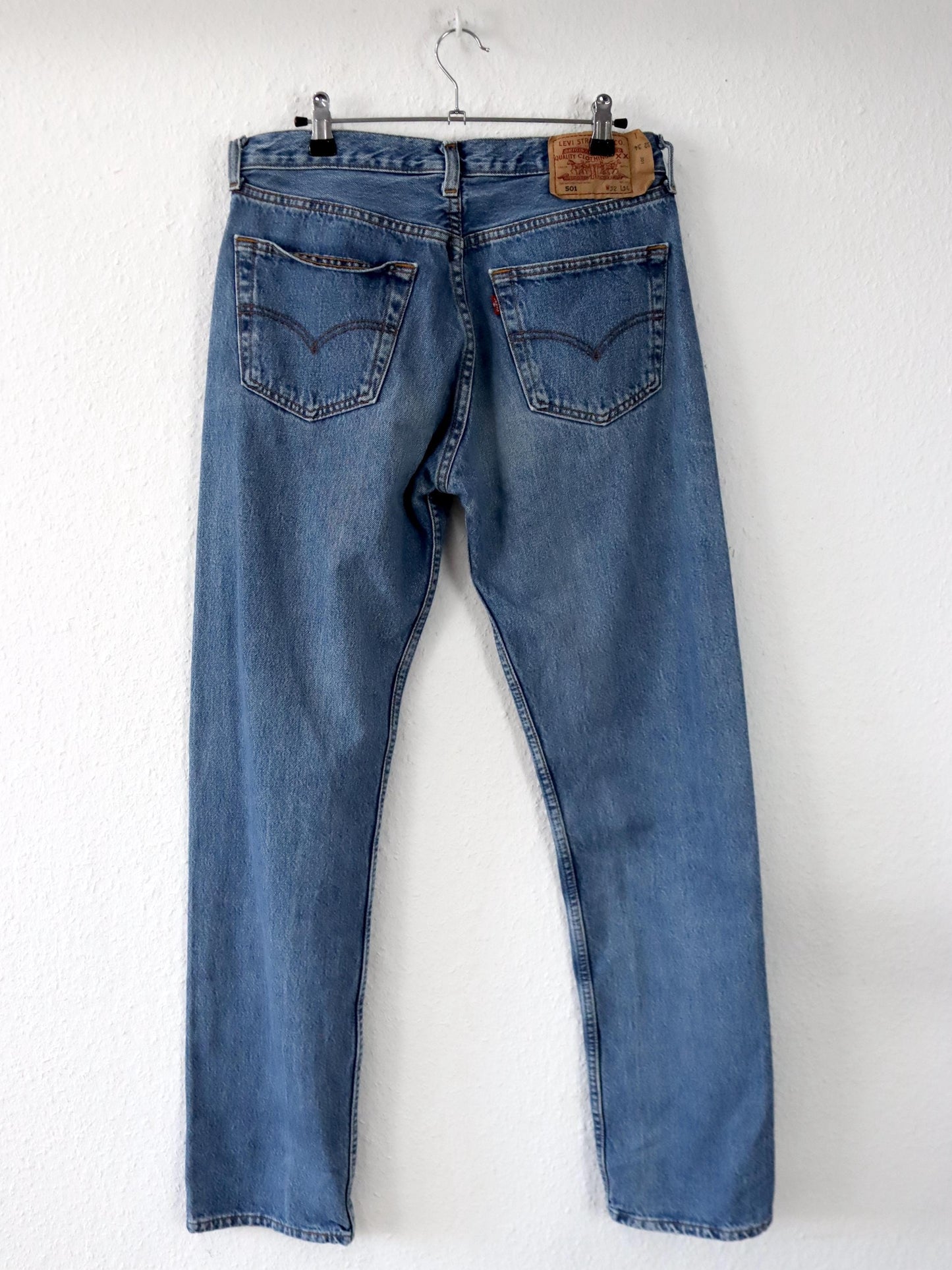 Vintage 90er 00er LEVIS 501 Jeans hose gerades blau W32 L34
