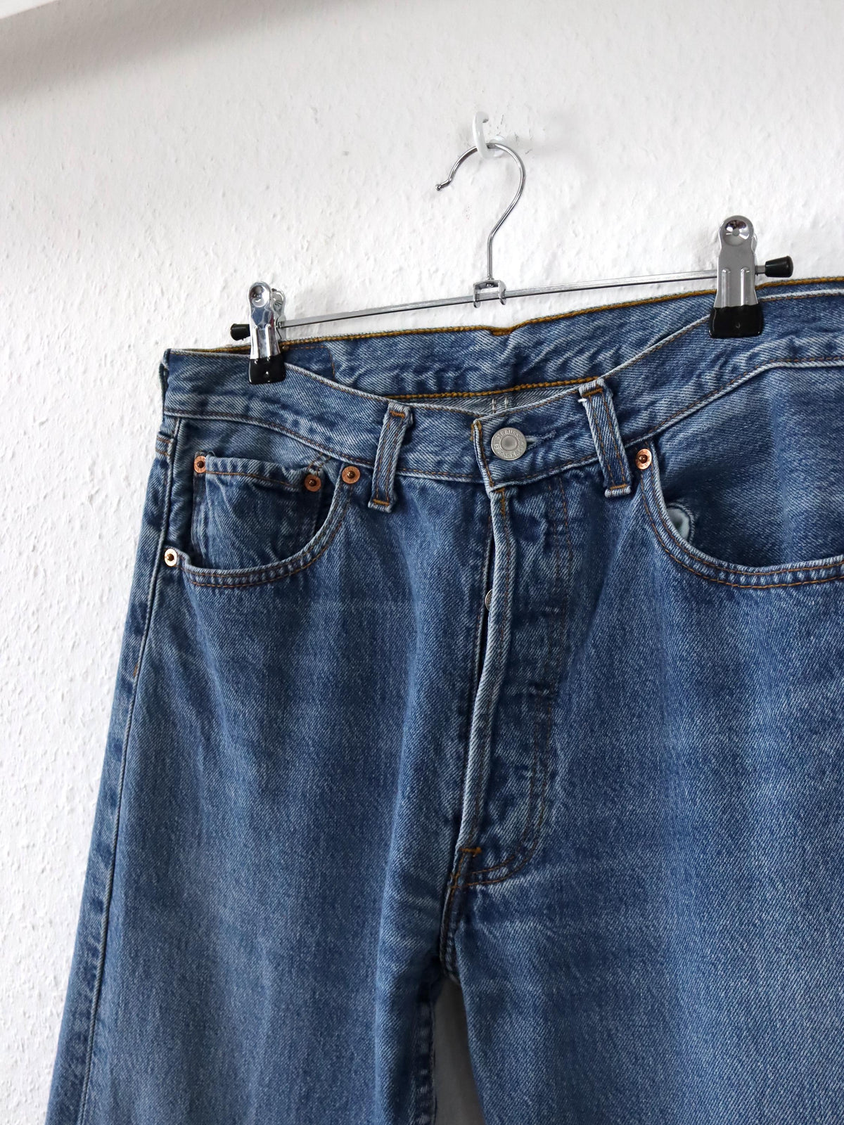 Vintage 90er 00er LEVIS 501 Jeans hose gerades blau W32 L34