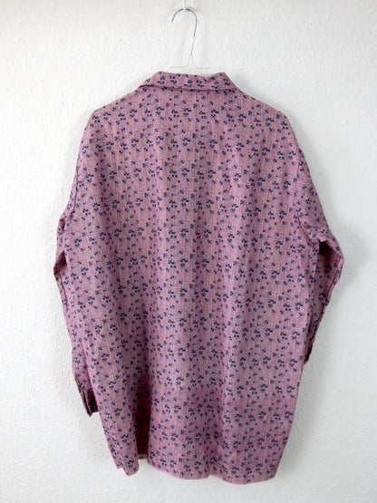 Vintage 70er 80er FRIENDSHIP Hemd Hemd langarm crazy pattern rosa L