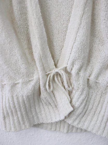 Vintage 80er 90er Strickweste Weste Creme top ärmellos 40