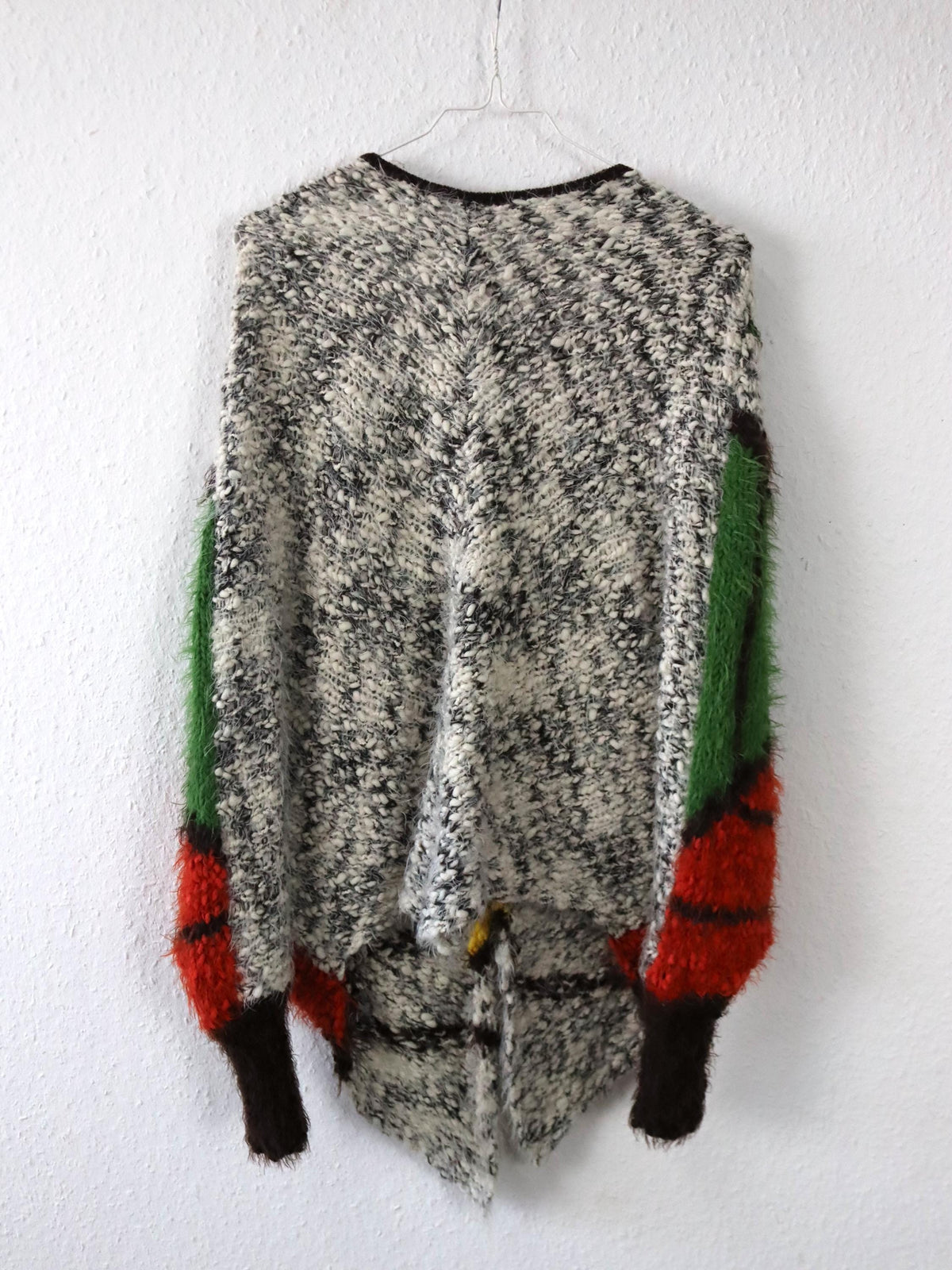Vintage 80er 90er Cardigan Strickjacke asymmetrisch bunt M