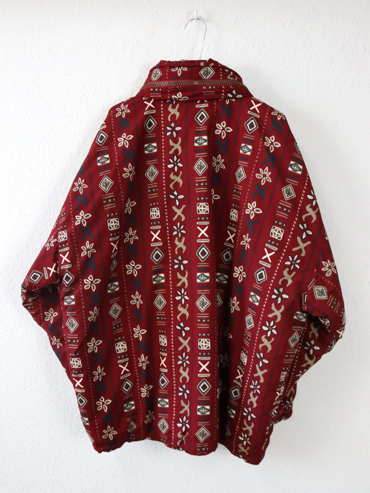 Vintage 80er 90er PROLINE Winterjacke Jacke gefüttert crazy pattern rot XL