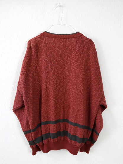Vintage 80er 90er NANIBON Cardigan Strickjacke Stickerei 50 L